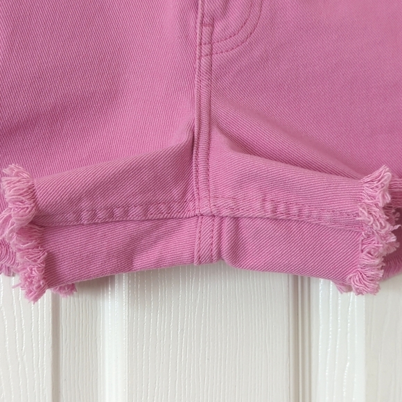 Wrangler Classic Vintage Inspired High Waisted Cut Off Jean Shorts Berry Pink 10 - Picture 7 of 12
